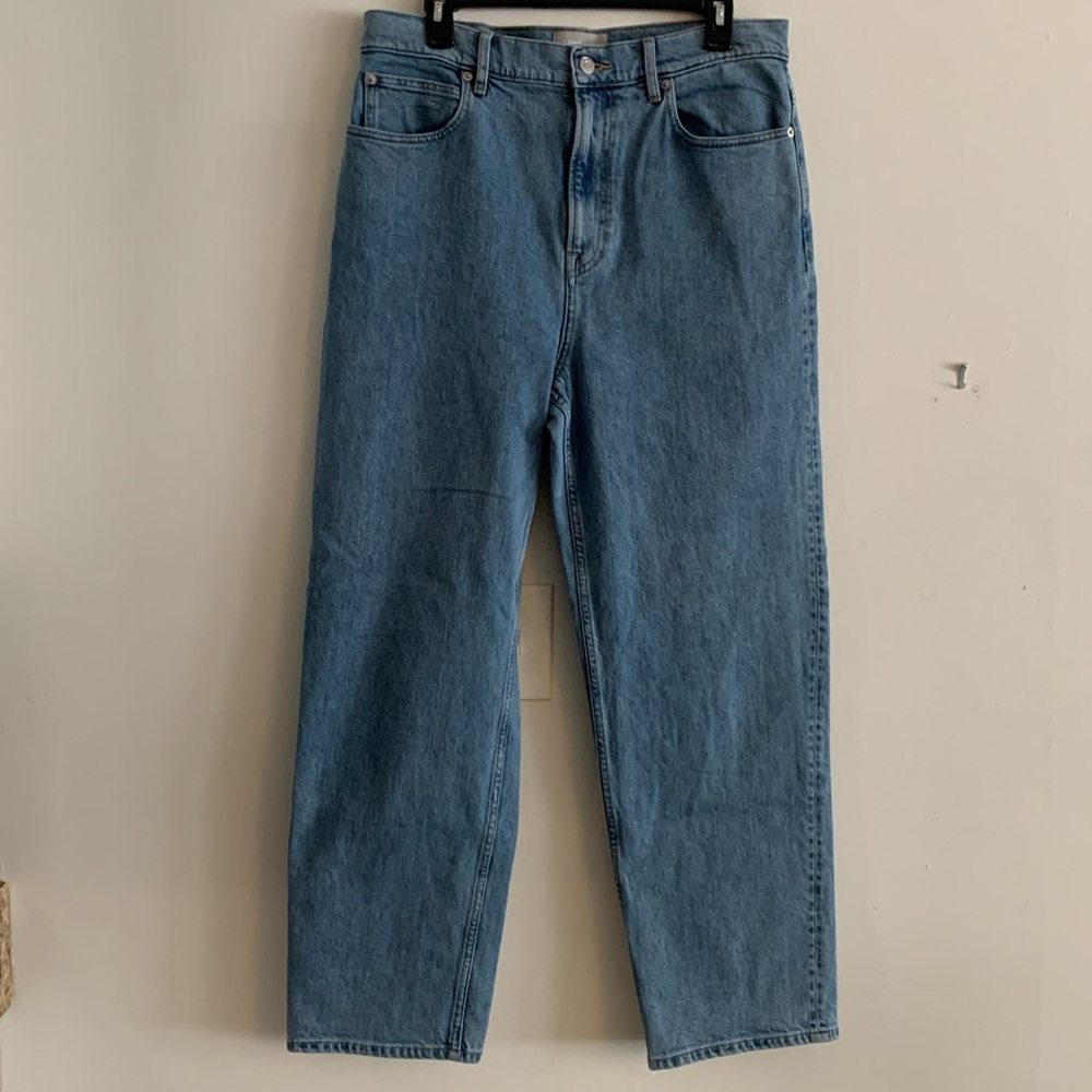 Everlane The Way High Jean Size 31 Long Medium Wash Relaxed Straight Leg
